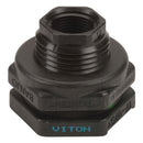 Banjo TF075V Polypropylene Bulkhead Fitting with EPDM or FKM Gasket 1/2 in. to 4 in. Sizes