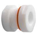 Micromold FLUOR-O-FLO PTFE Bulkhead Fitting 1/4 to 4 in.